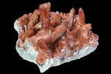 Natural, Red Quartz Crystal Cluster - Morocco #101023-1